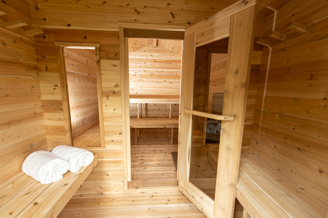 Leisurecraft Canadian Timber Georgian Cabin Sauna with Change room